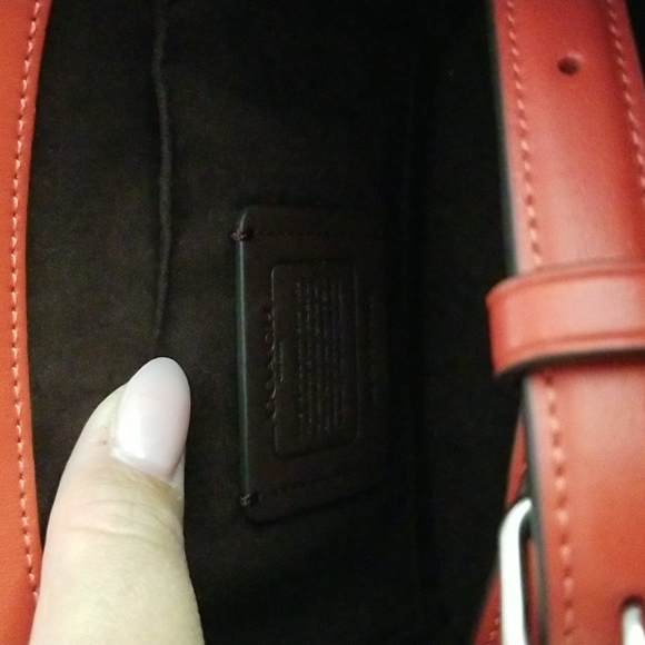 NWT Coach Georgie Train Tricket Box Case Cossbody Bag in Red - Picture 8 of 12